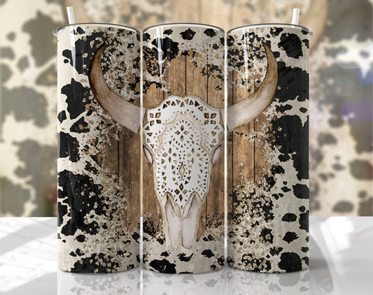 Western Cowgirl Cow Skull